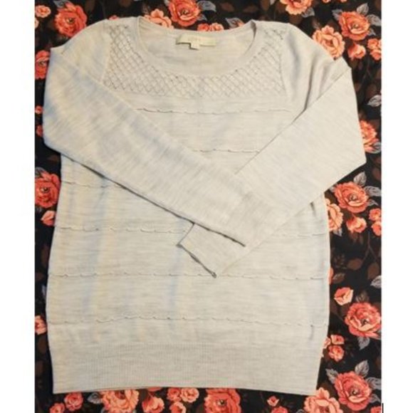 LOFT light grey sweater size MP - Picture 2 of 8